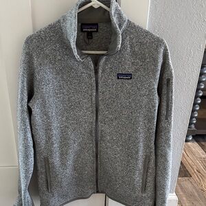 Patagonia Heather Gray Zip-Up Fleece